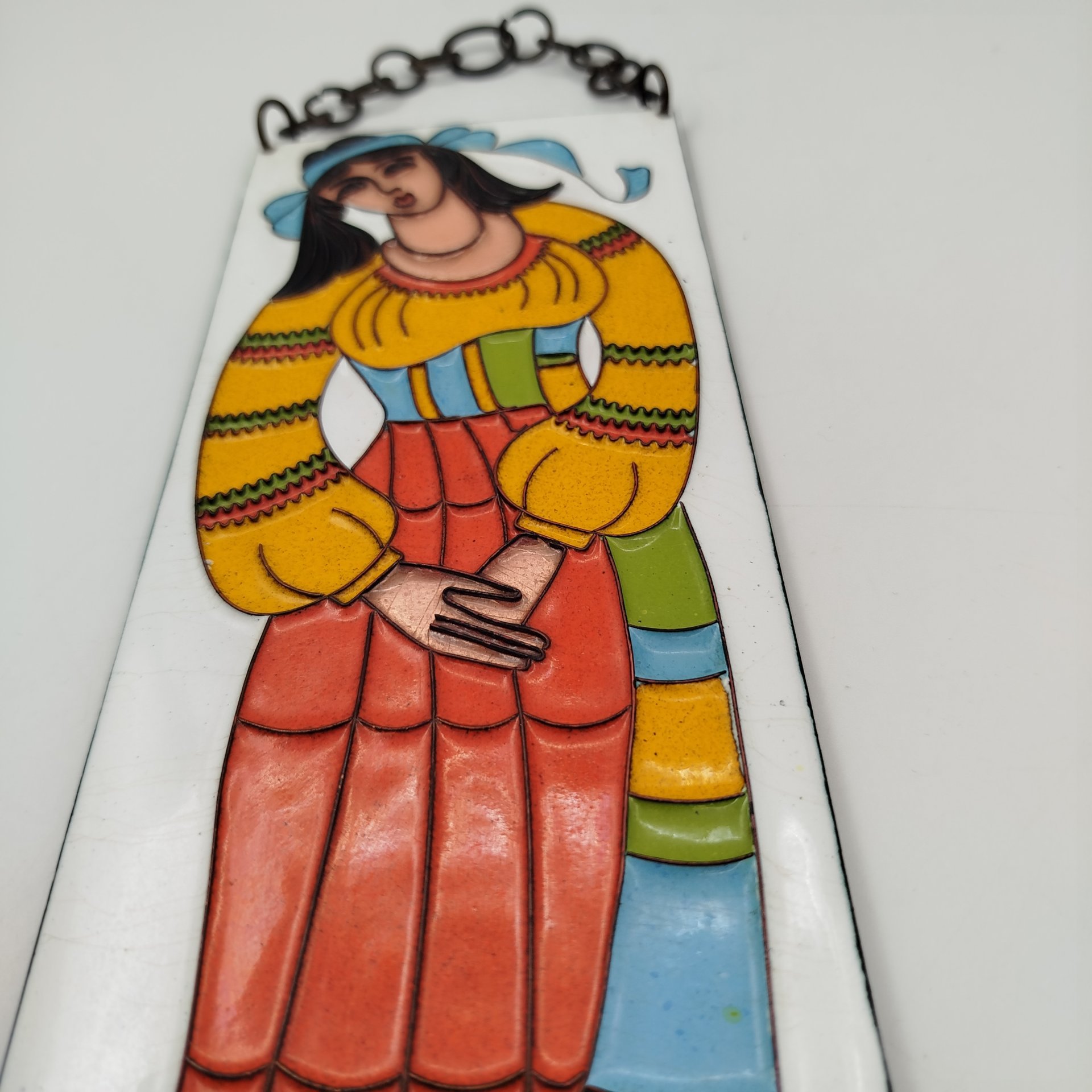 Панно настенное "Русские костюмы", металл, эмали, Русский сувенир, СССР, 1970-1990 гг.