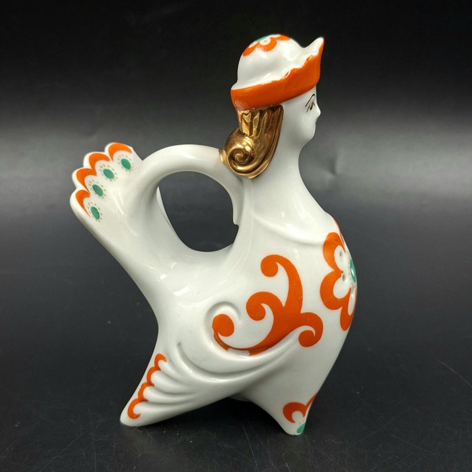 Солонка "Сирин", фарфор, крытье, золочение, Ленинградский фарфоровый завод (ЛФЗ), СССР, 1970-1992 гг.