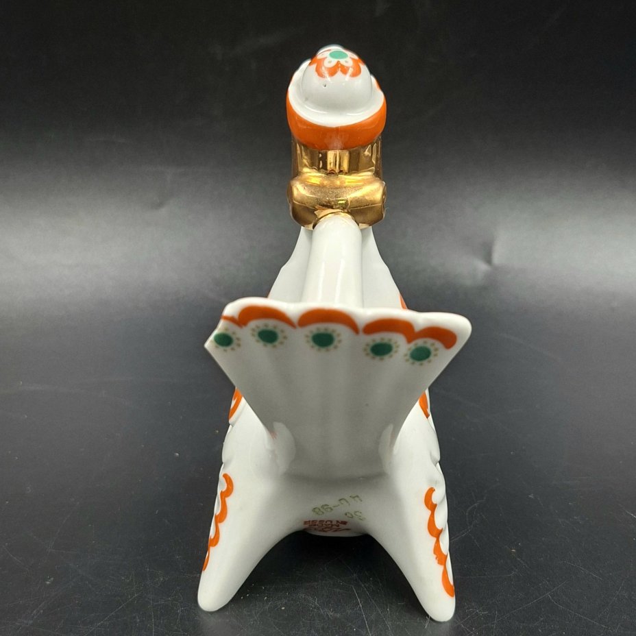 Солонка "Сирин", фарфор, крытье, золочение, Ленинградский фарфоровый завод (ЛФЗ), СССР, 1970-1992 гг.