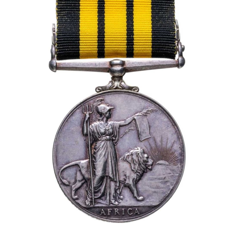 Медаль "За службу в Африке" (Africa General Service Medal) с планкой "Кения" (восстание Мау-Мау), Великобритания, 1950-е гг.