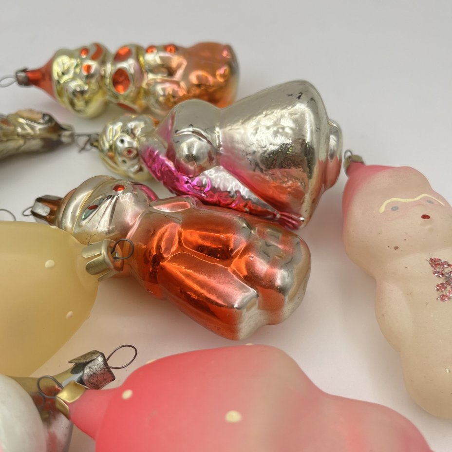 Набор винтажных ёлочных игрушек "Герои сказок" (10 шт.)