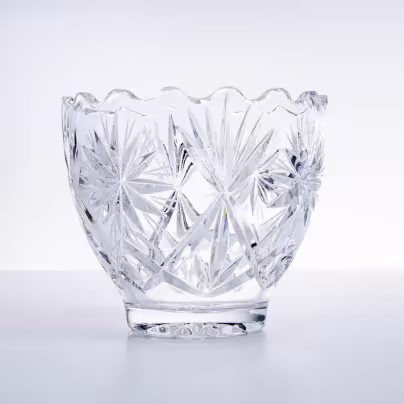 Ваза для конфет с рельефным декором, хрусталь, СССР, 1970-1990 гг.