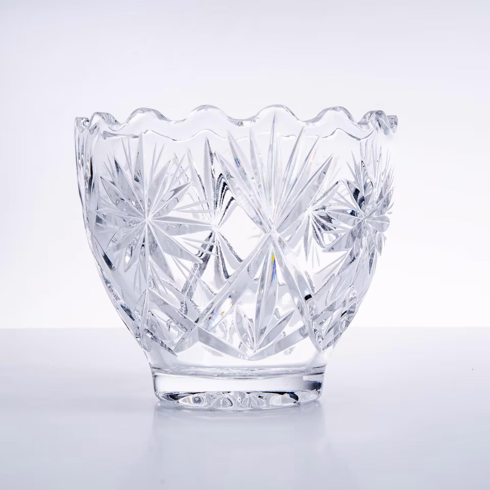 Ваза для конфет с рельефным декором, хрусталь, СССР, 1970-1990 гг.