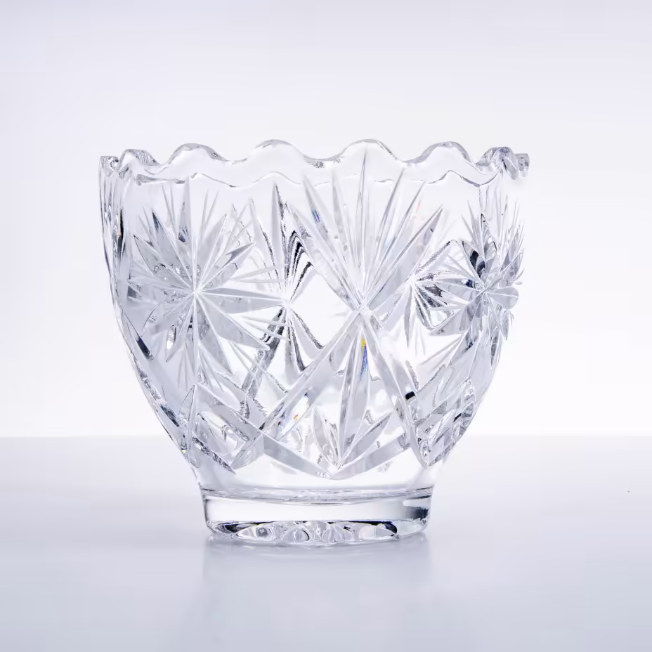 Ваза для конфет с рельефным декором, хрусталь, СССР, 1970-1990 гг.