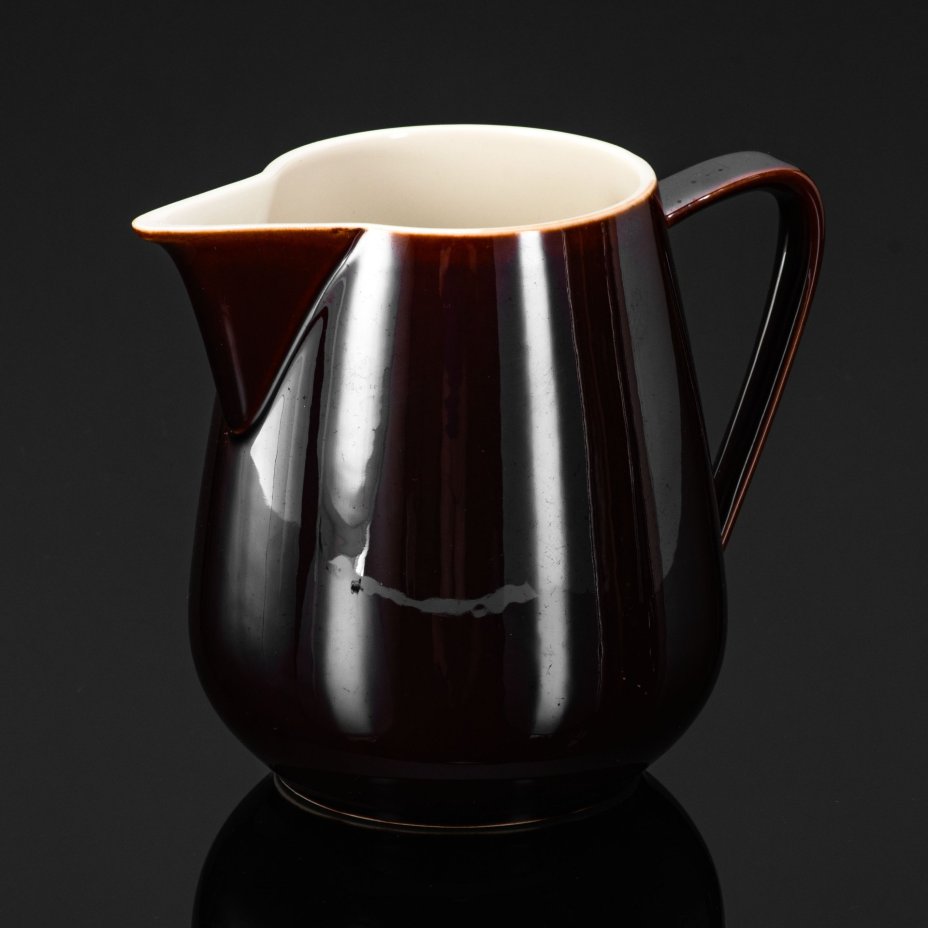Молочник с лаконичным декором, керамика, глазурь, Villeroy & Boch, Люксембург, 1960-1980 гг.