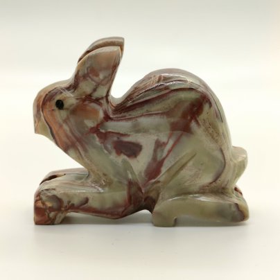 Статуэтка "Заяц", оникс, резьба, шлифовка, Азия, 2000-2015 гг.