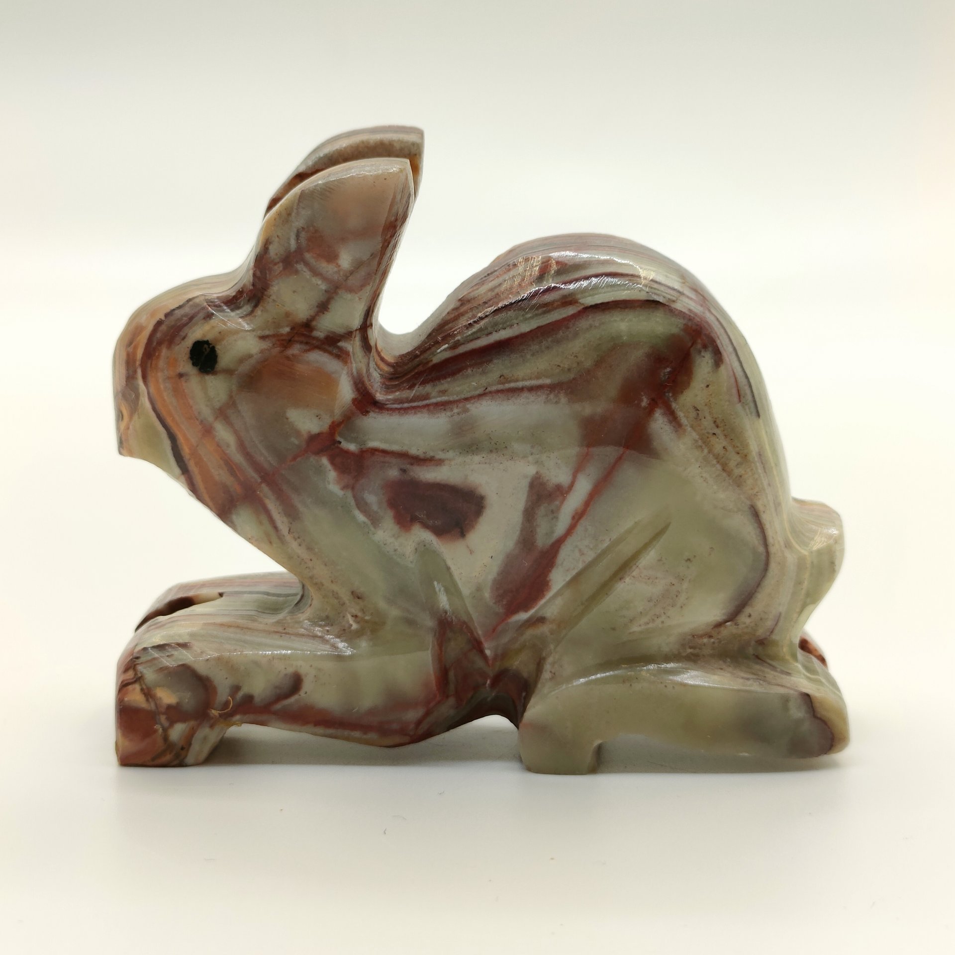 Статуэтка "Заяц", оникс, резьба, шлифовка, Азия, 2000-2015 гг.