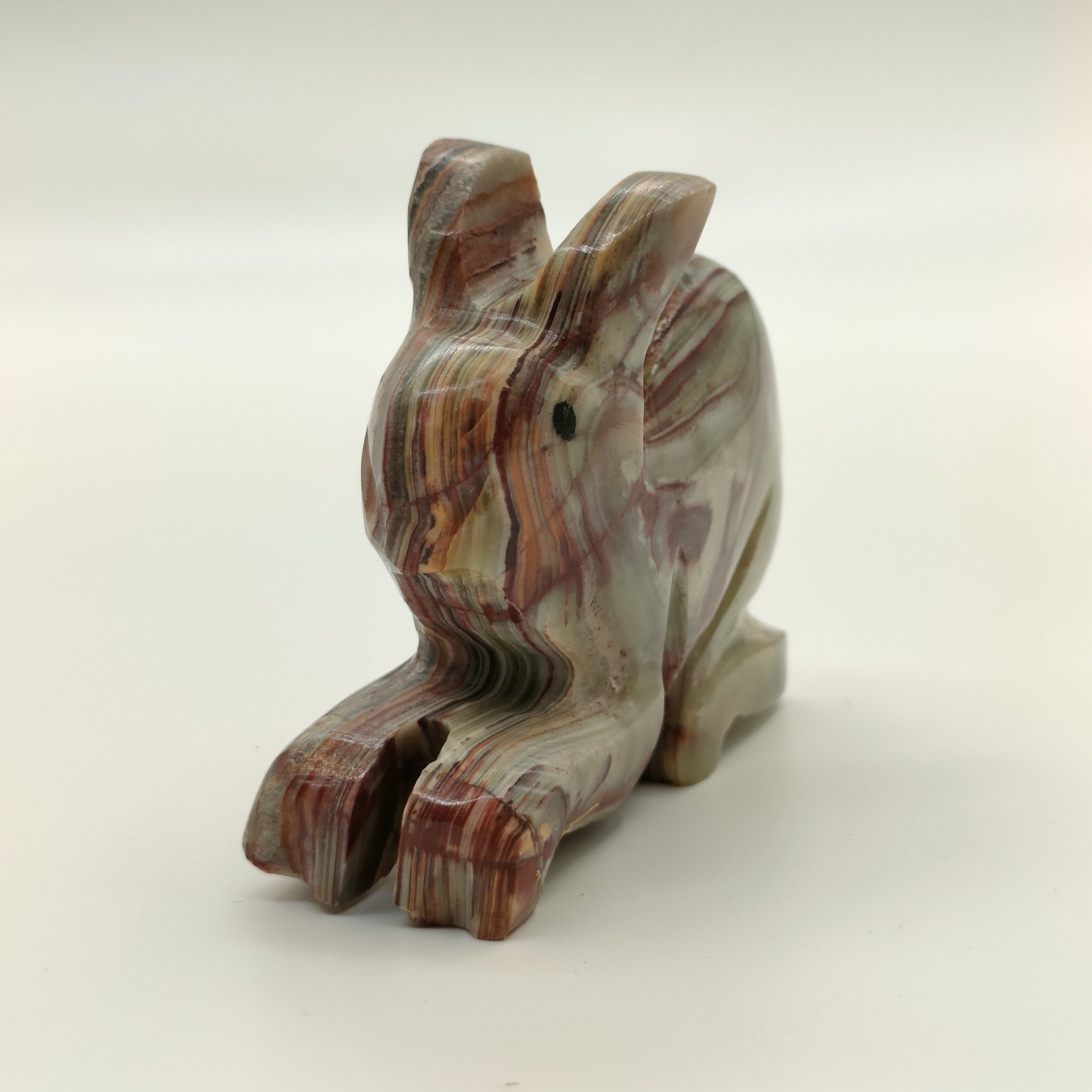 Статуэтка "Заяц", оникс, резьба, шлифовка, Азия, 2000-2015 гг.