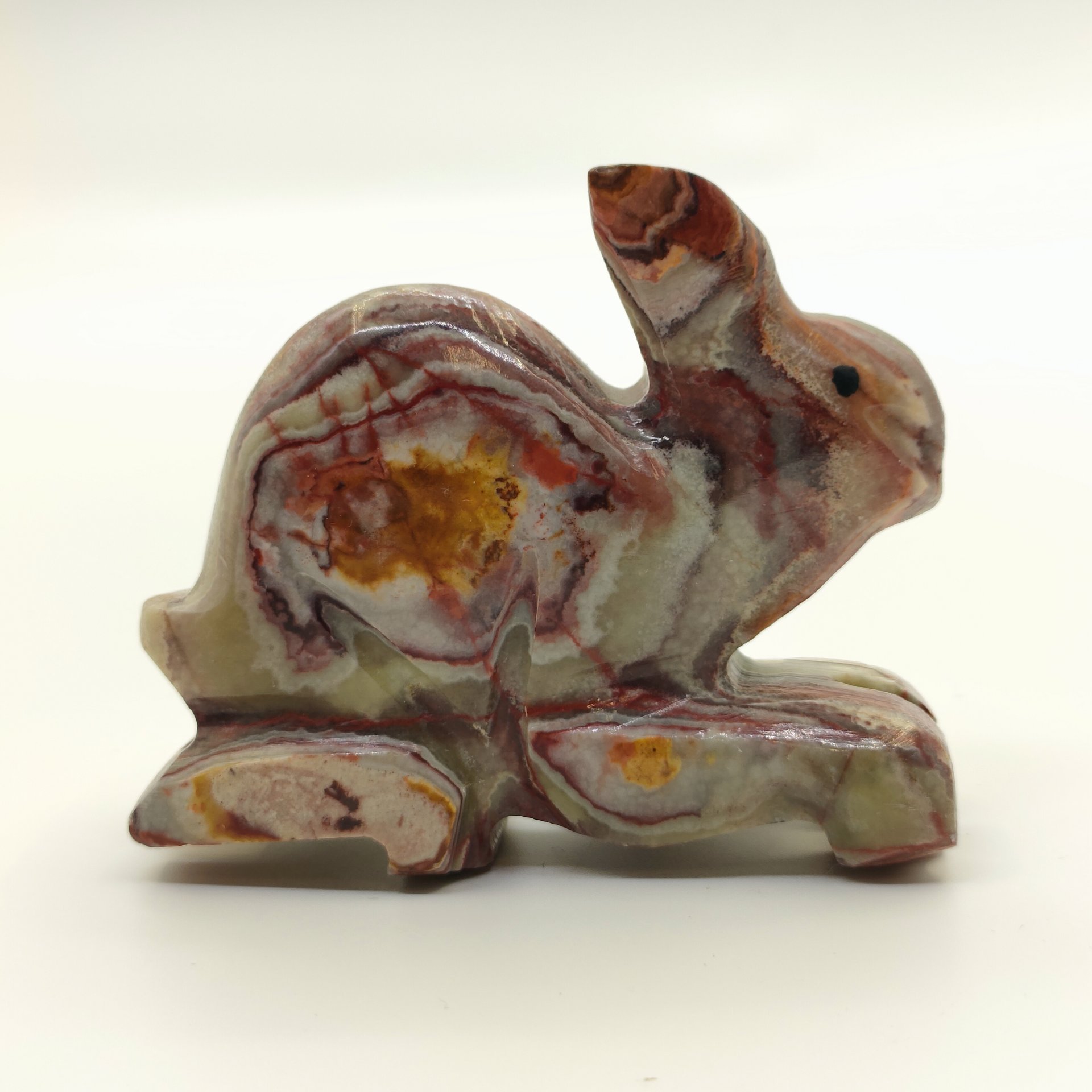 Статуэтка "Заяц", оникс, резьба, шлифовка, Азия, 2000-2015 гг.