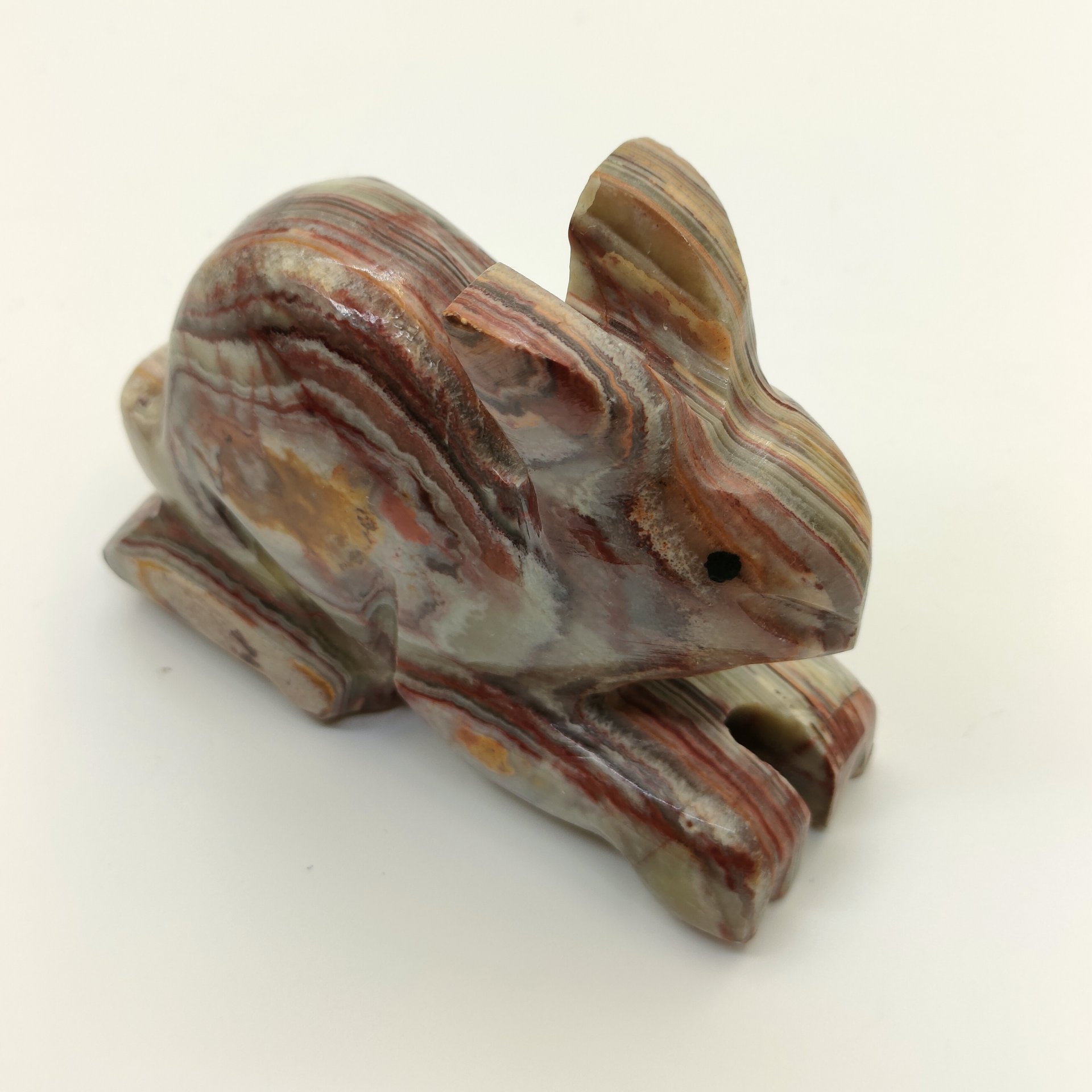 Статуэтка "Заяц", оникс, резьба, шлифовка, Азия, 2000-2015 гг.