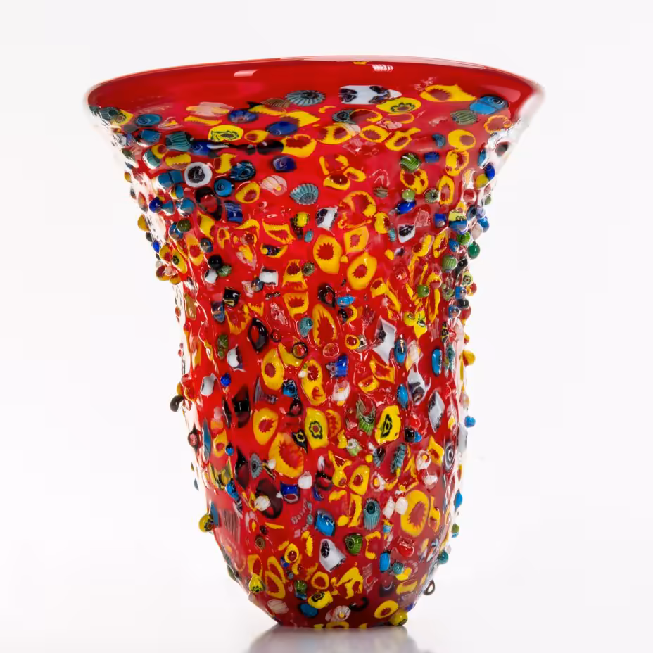 Большая ваза, выполненная в стилистике "Millefiori" (Миллефиори), Murano