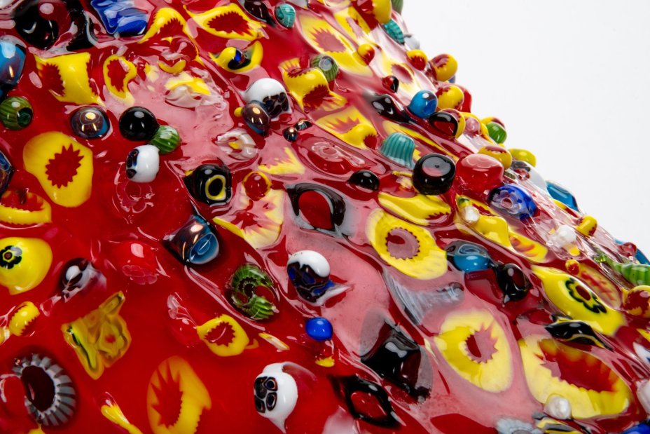 Большая ваза, выполненная в стилистике "Millefiori" (Миллефиори), Murano
