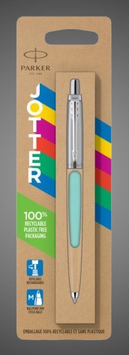 Шариковая ручка Parker Jotter Originals Mint,стержень: M, цвет чернил: blue в блистере+жестяной футляр, Металлы: нержавеющая сталь, пластик