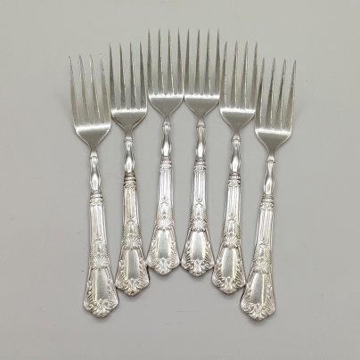 Набор из 6-ти десертных вилок, украшенных растительным декором