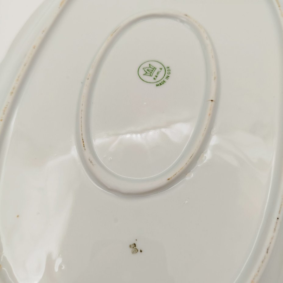 Блюдо "Мадонна", фарфор, деколь, люстр, золочение, Kahla, ГДР, 1967-1987 гг.