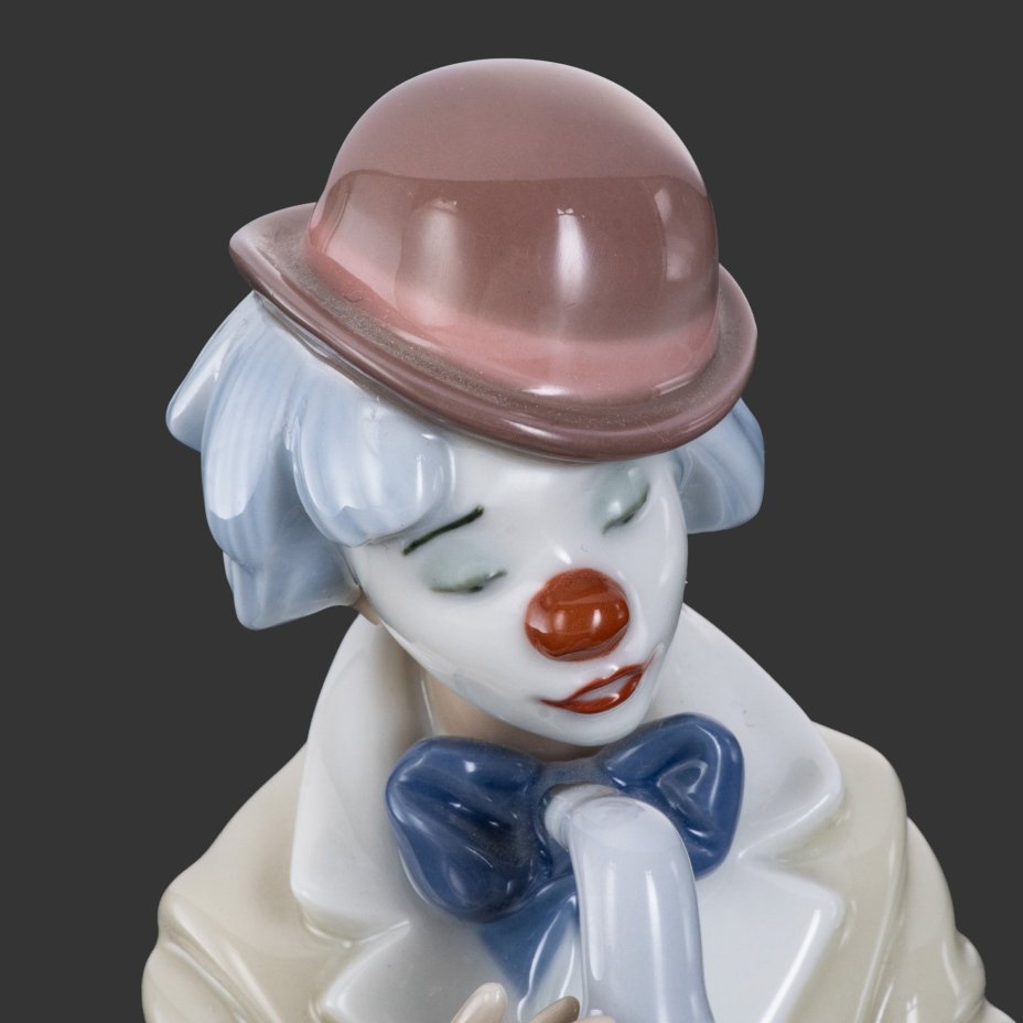 Статуэтка "Клоун, играющий на саксофоне", фарфор, роспись, Lladro, Испания, 1987 г., Lladro