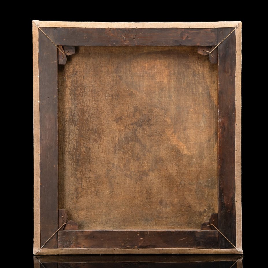 Картина "Пастушка" (копийная работа с картины Давида Тенирса младшего, 1651 года) в раме, холст, масло, Западная Европа, 1850-1880 гг.