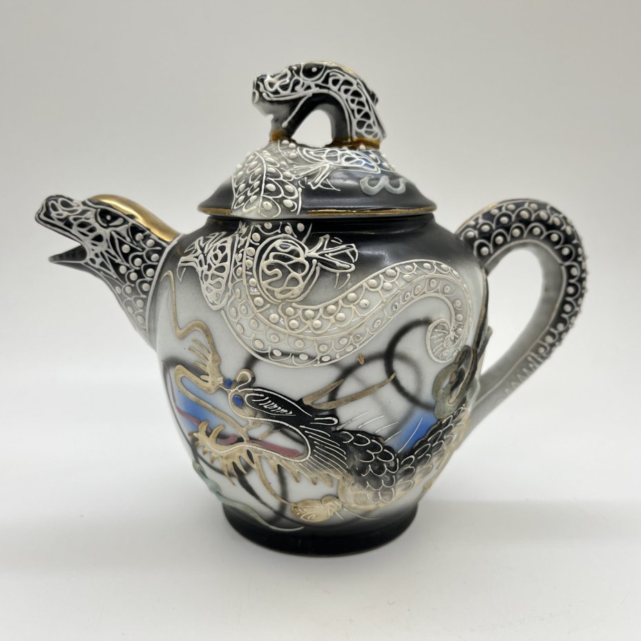 Чайник заварочный, декорированный изображением драконов, Lux Porcelain FAHD M.K.