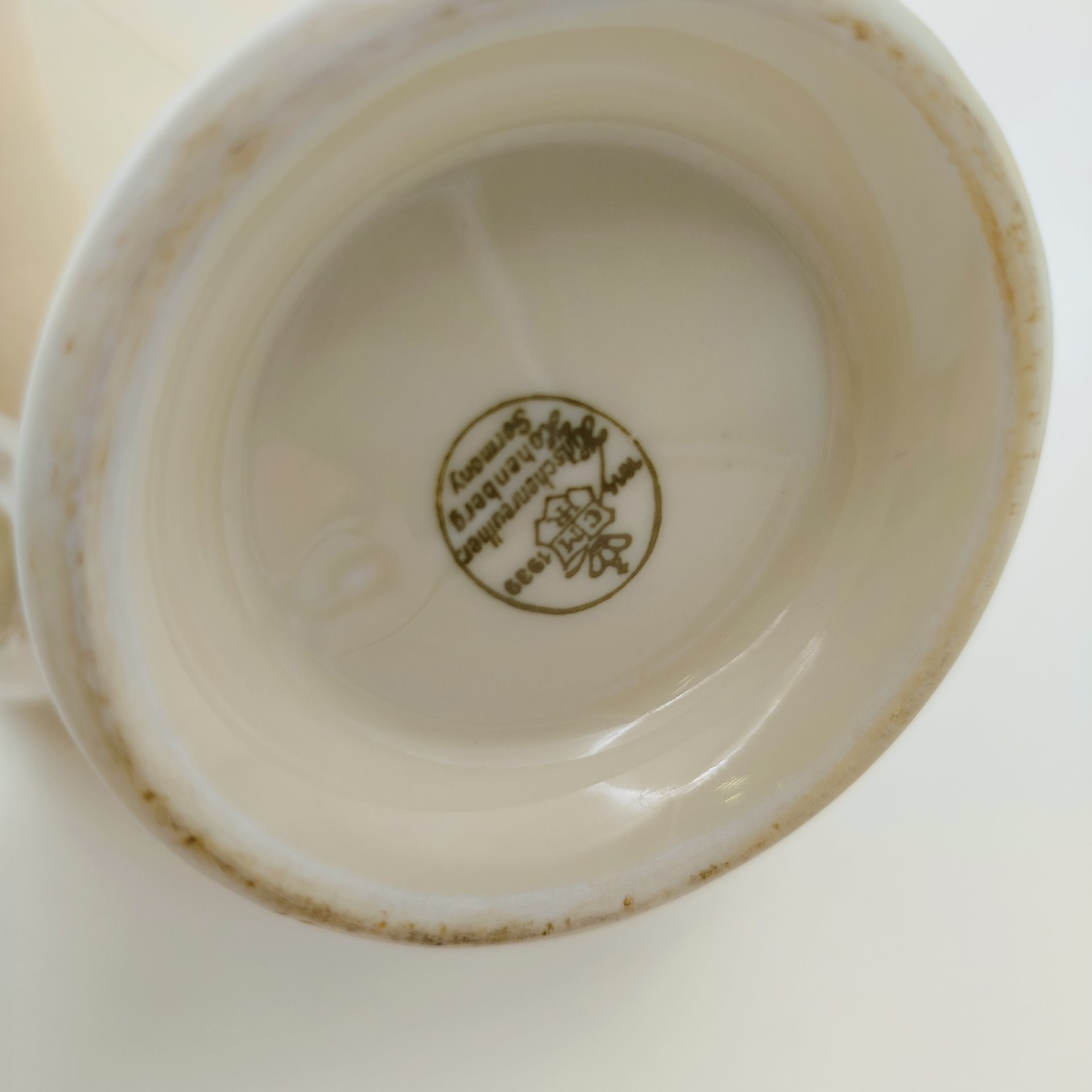 Молочник/соусник оттенка слоновой кости, фарфор, Hutschenreuther (Хутченройтер), Германия, 1939-1945 гг.