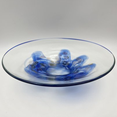 Блюдо (фруктовница), украшенное сине-голубым узором