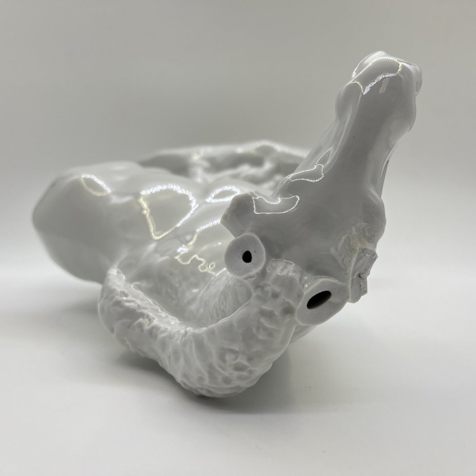 Статуэтка "Лось", скульптор Б. Я. Воробьёв (под реставрацию), фарфор, Ленинградский фарфоровый завод (ЛФЗ), СССР, 1950-1960 гг.