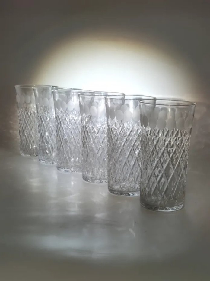 Набор из 6-ти стаканов с геометрическим декором