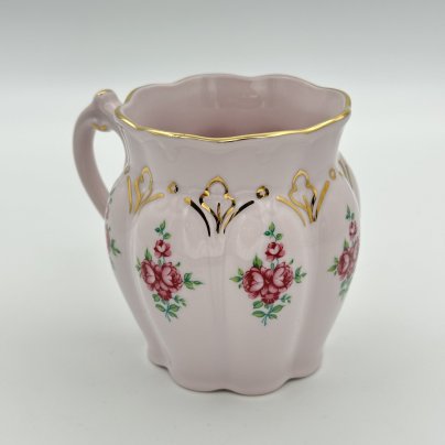 Кружка розового цвета с цветочным декором (в коробке), Haas & Czjzek