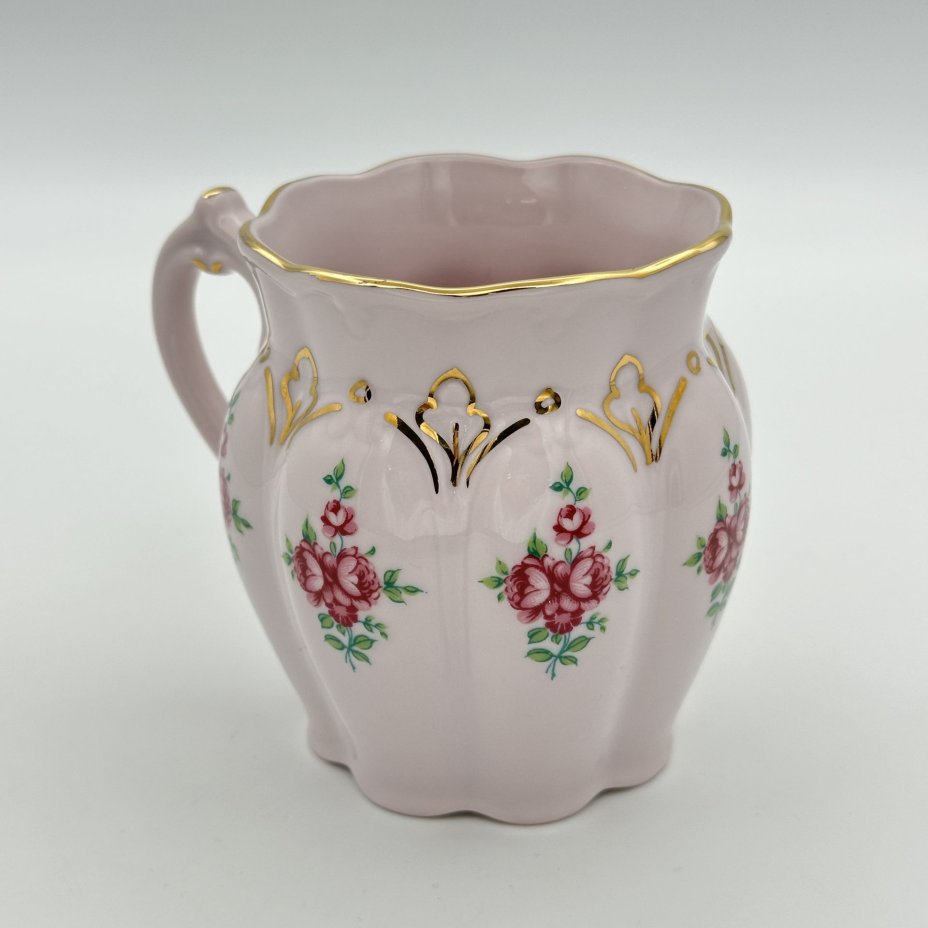 Кружка розового цвета с цветочным декором (в коробке), Haas & Czjzek