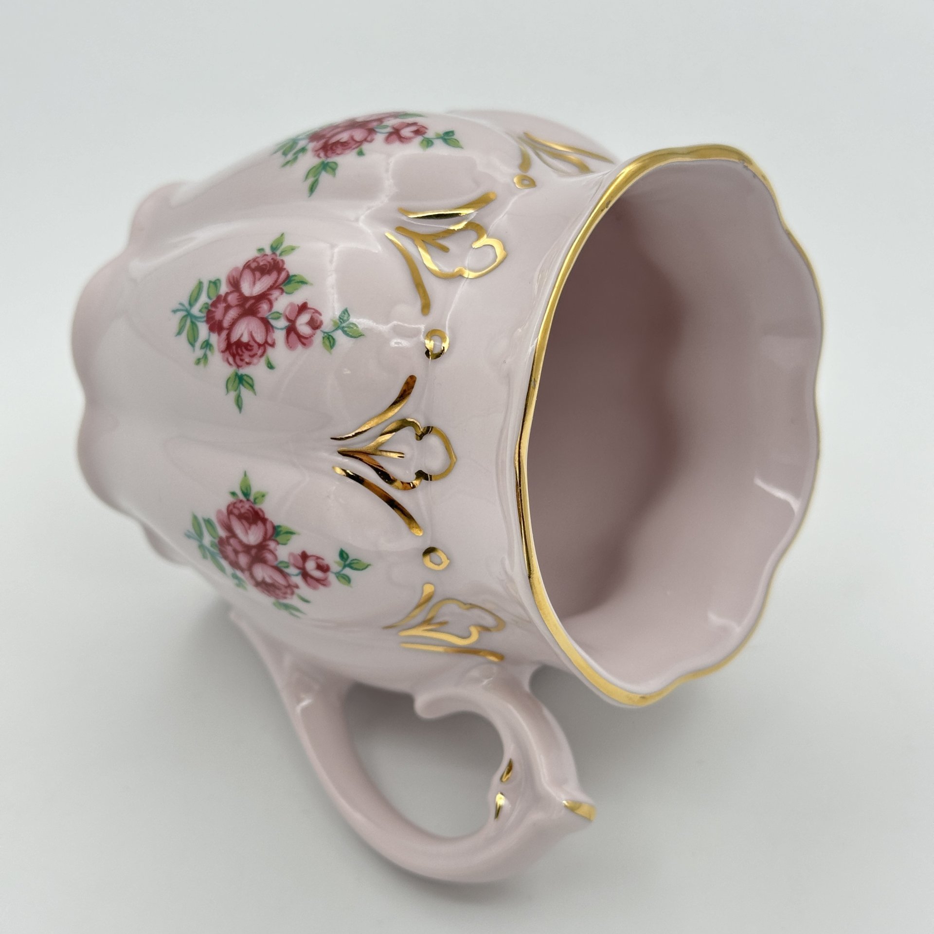 Кружка розового цвета с цветочным декором (в коробке), Haas & Czjzek
