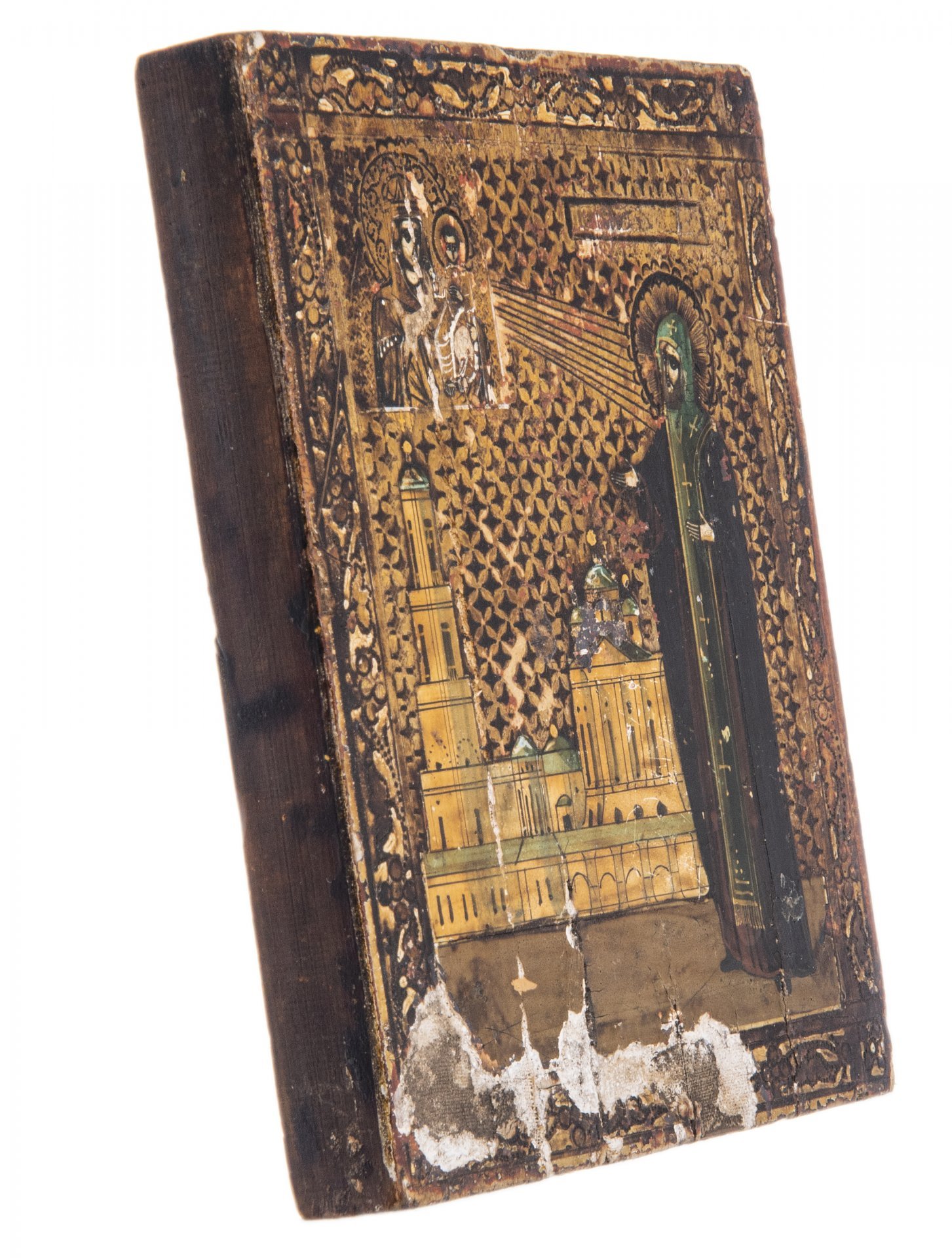 Икона "Преподобный Феодосий Тотемский", дерево, темпера, Российская Империя, 1850-1900 гг.