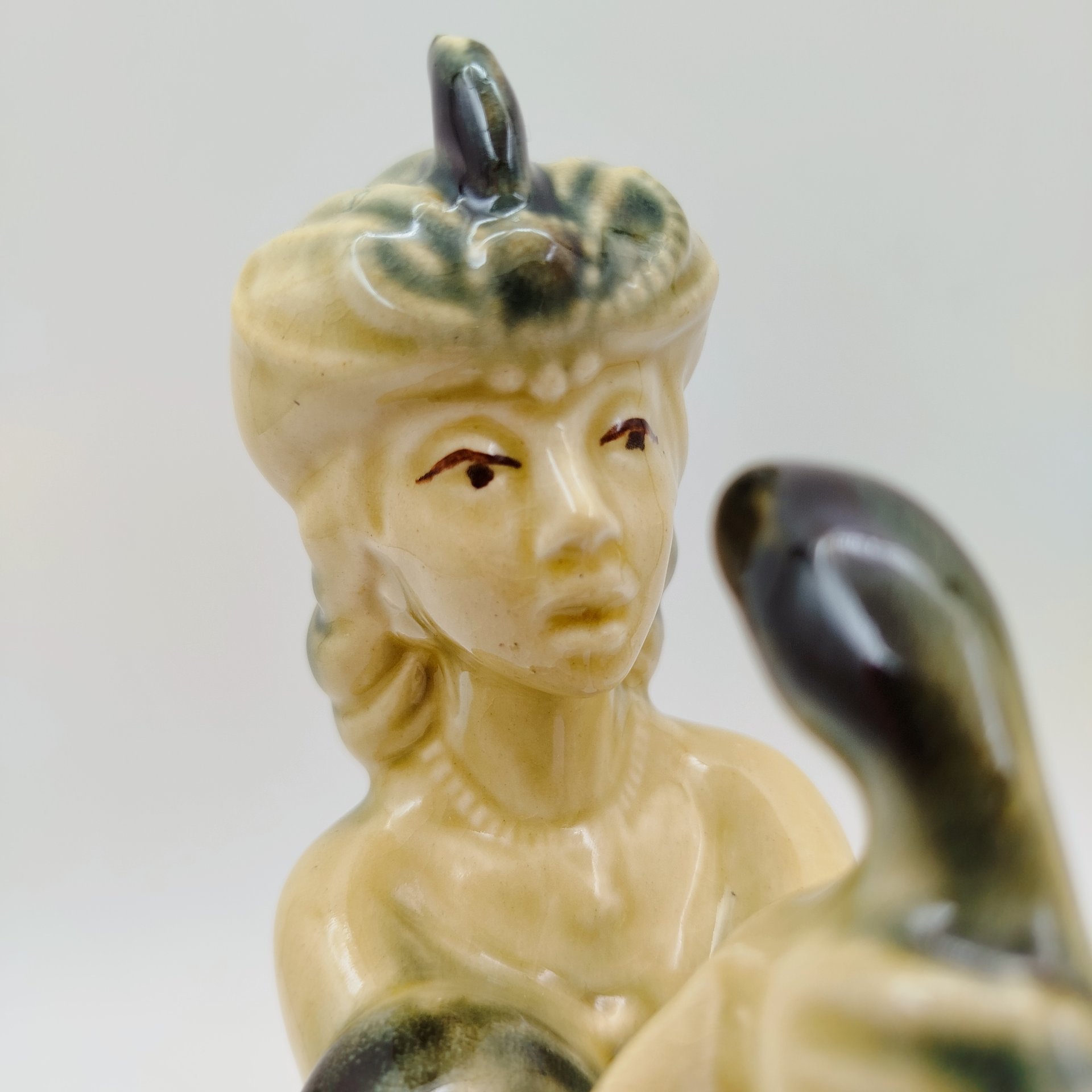 Статуэтка "Укротительница змей", фаянс, СССР, 1970-1980 гг.