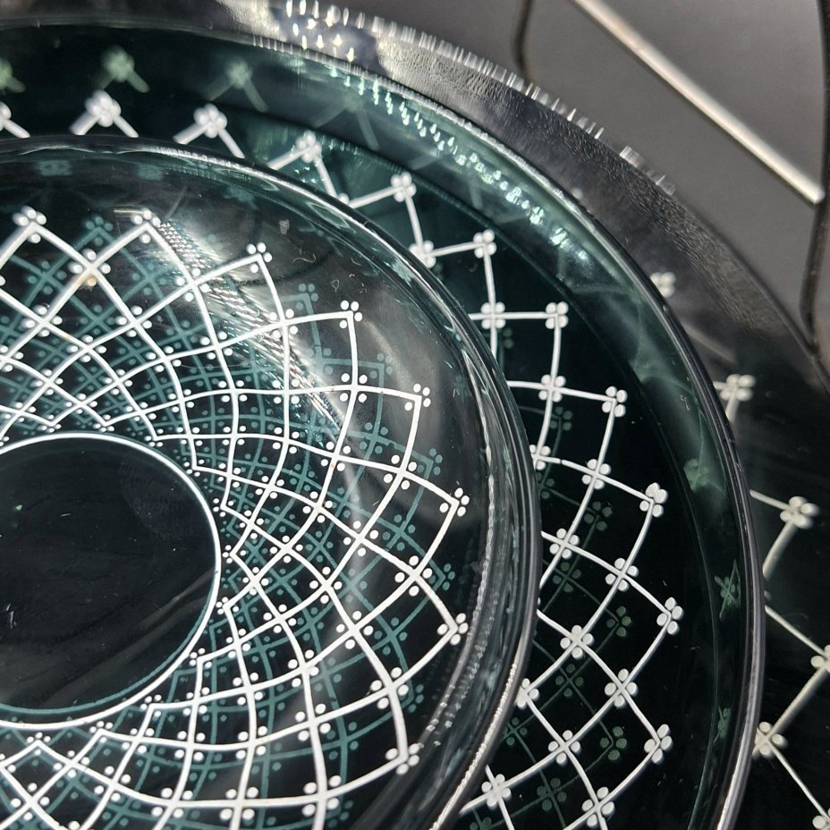 Набор для подачи десерта на 5 персон (блюдо, глубокая тарелочка, 5 блюдец, 5 розеток)