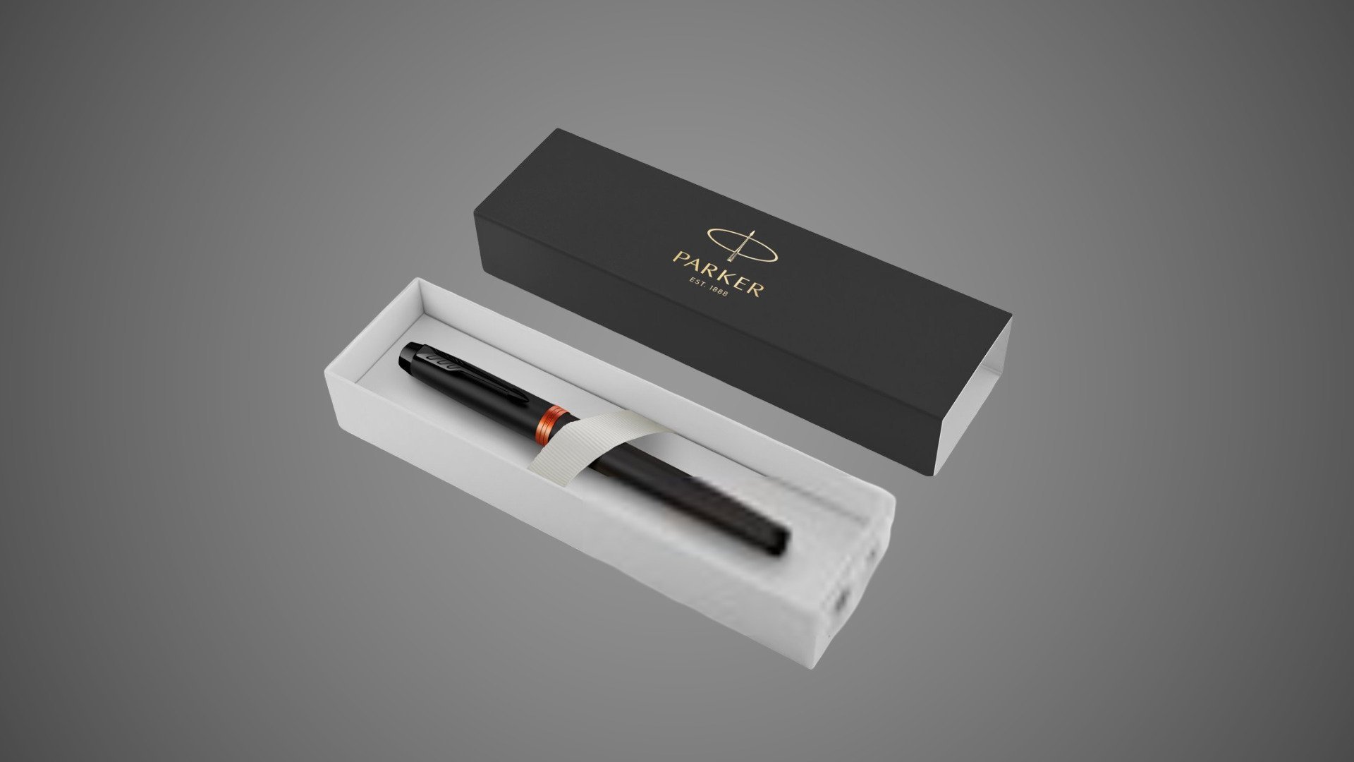 Ручка-роллер Parker IM Vibrant Rings Flame Orange, стержень:Fblk, в подарочной упаковке., Лаки и смолы: лак, латунь