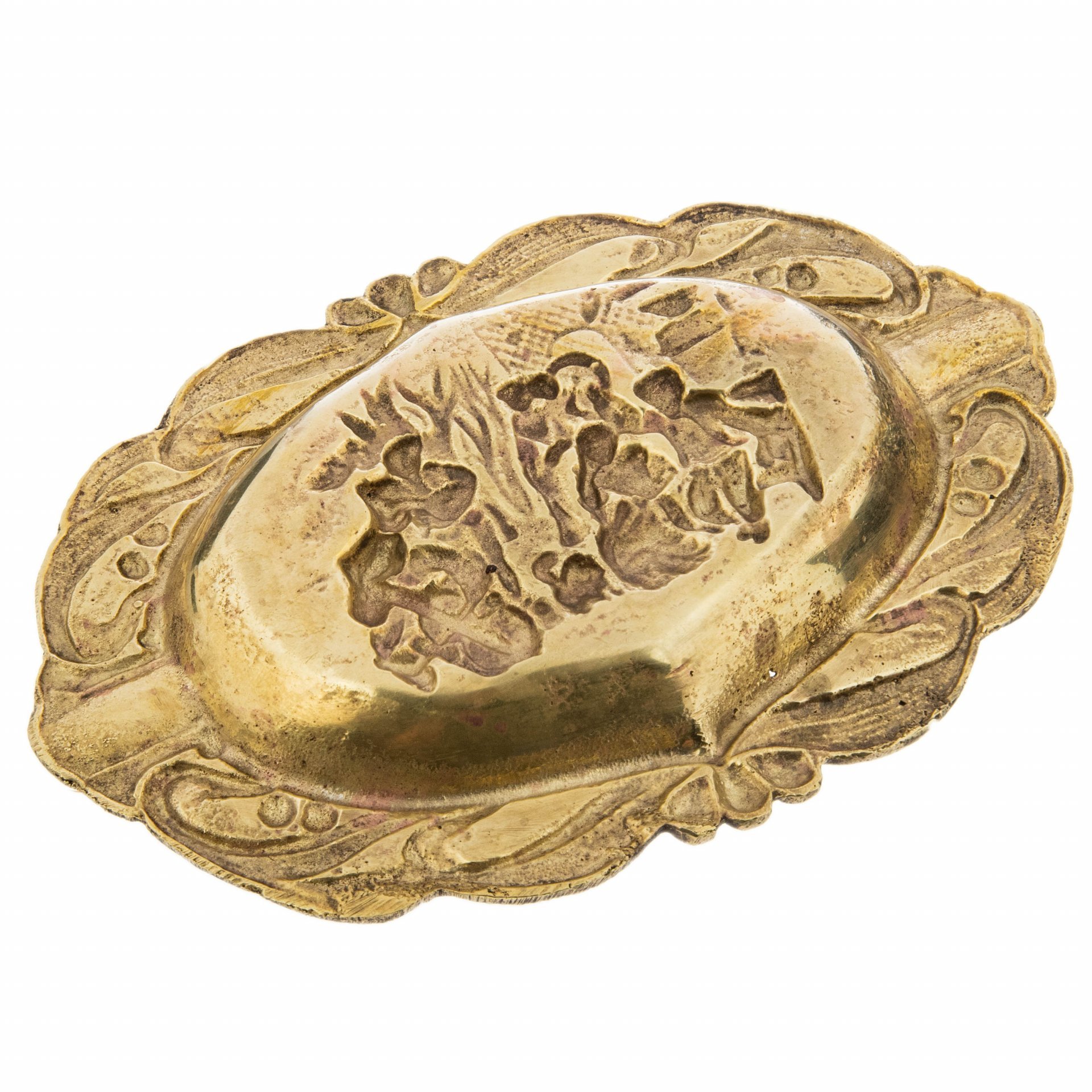 Пепельница "Музыканты и господа", латунь, Западная Европа, 1950-1980 гг.