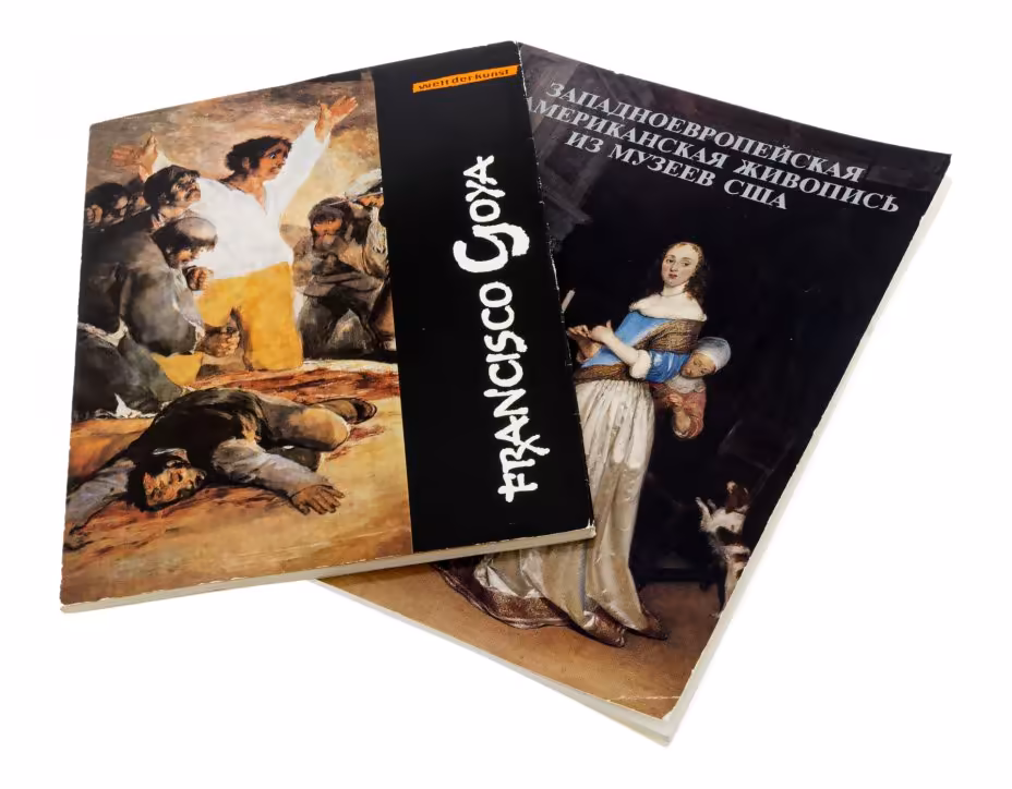 Два альбома по изобразительному искусству, бумага, печать, 1973-1976 гг.