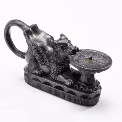 Подсвечник "Грифон", силумин, литье, СССР, 1980-1990 гг.