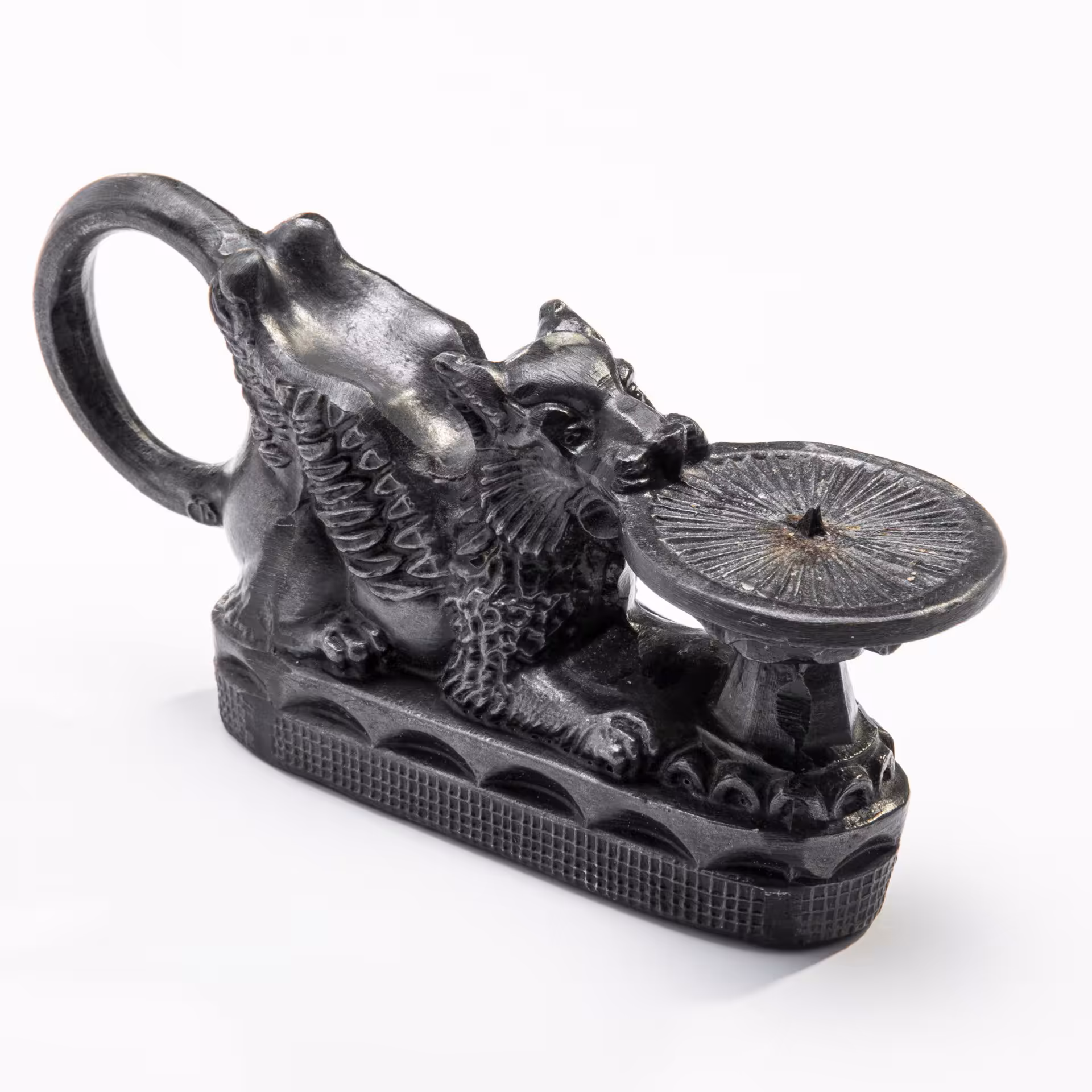 Подсвечник "Грифон", силумин, литье, СССР, 1980-1990 гг.