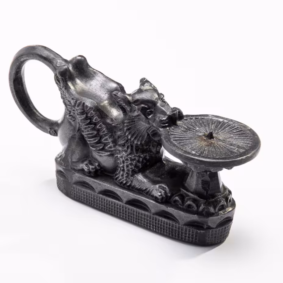 Подсвечник "Грифон", силумин, литье, СССР, 1980-1990 гг.
