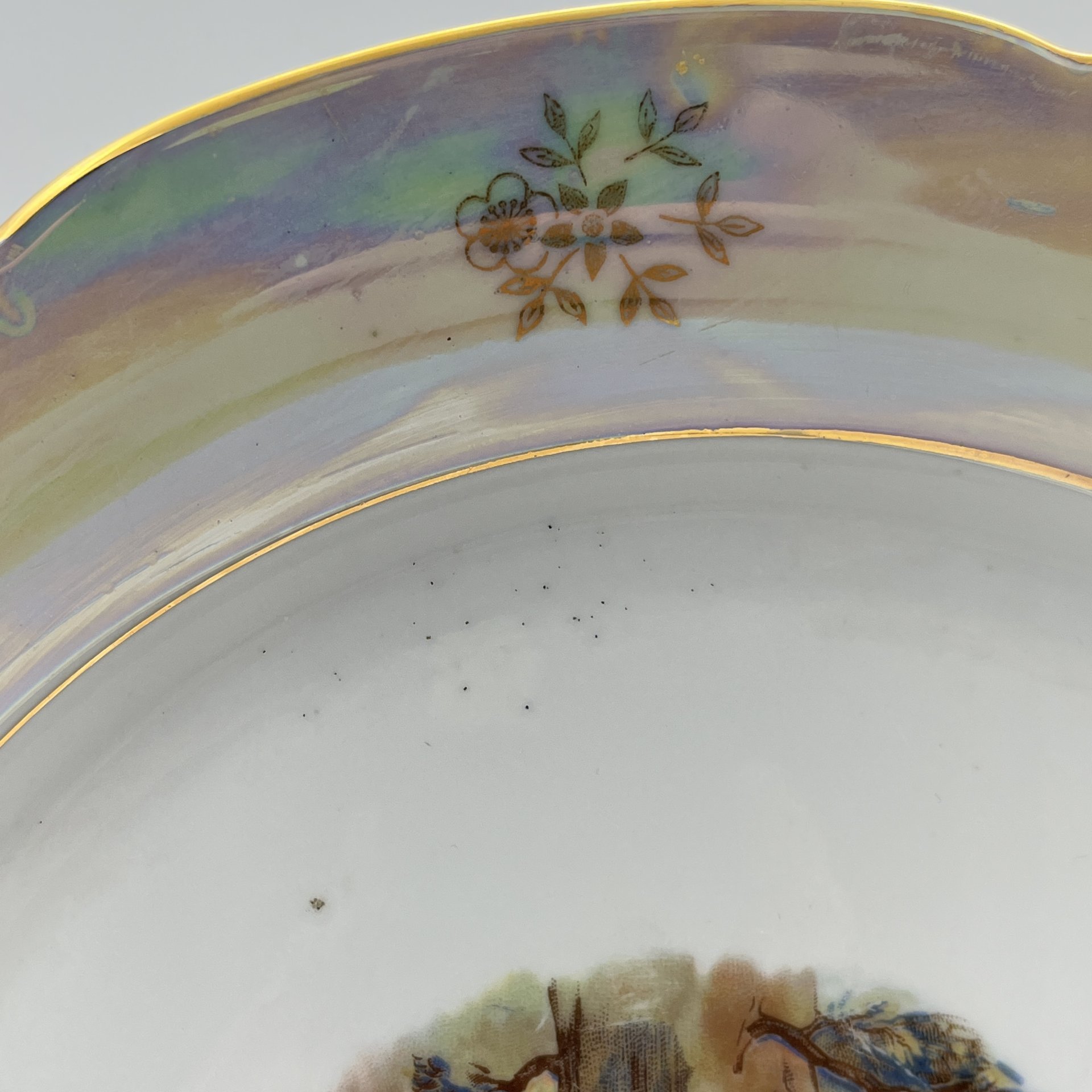 Блюдо "Мадонна", фарфор, деколь, люстр, золочение, Kahla, ГДР, 1967-1987 гг.