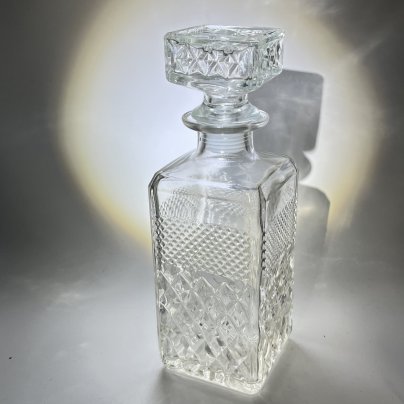 Графин с геометрическим декором, стекло, пресс, СССР, 1970-1990 гг.