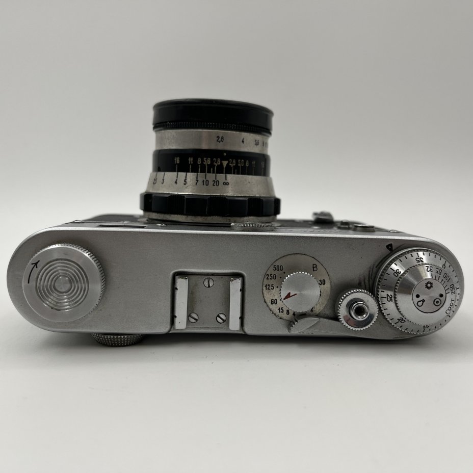 Фотоаппарат "ФЭД-3" с объективом "Индустар-61 Л/Д" в кофре, металл, пластик, стекло, кожа, Харьковский машиностроительный завод им. Дзержинского (ФЭД), СССР, 1961-1979 гг.