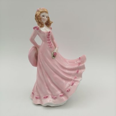 Статуэтка  "Сара" (Девушка в розовом), автор Richard Moore, фарфор, роспись, Royal Worcester, Royal Worcester