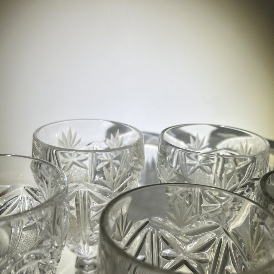 Набор из 5 бокалов с геометрическим декором