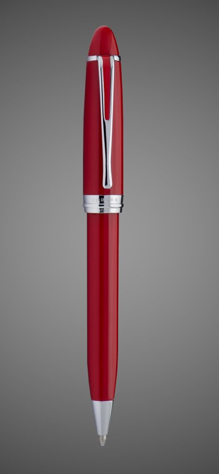 Шариковая ручка Aurora Ipsilon Deluxe red CT, в подарочной коробке, Лаки и смолы: лак, родий, смола, хром