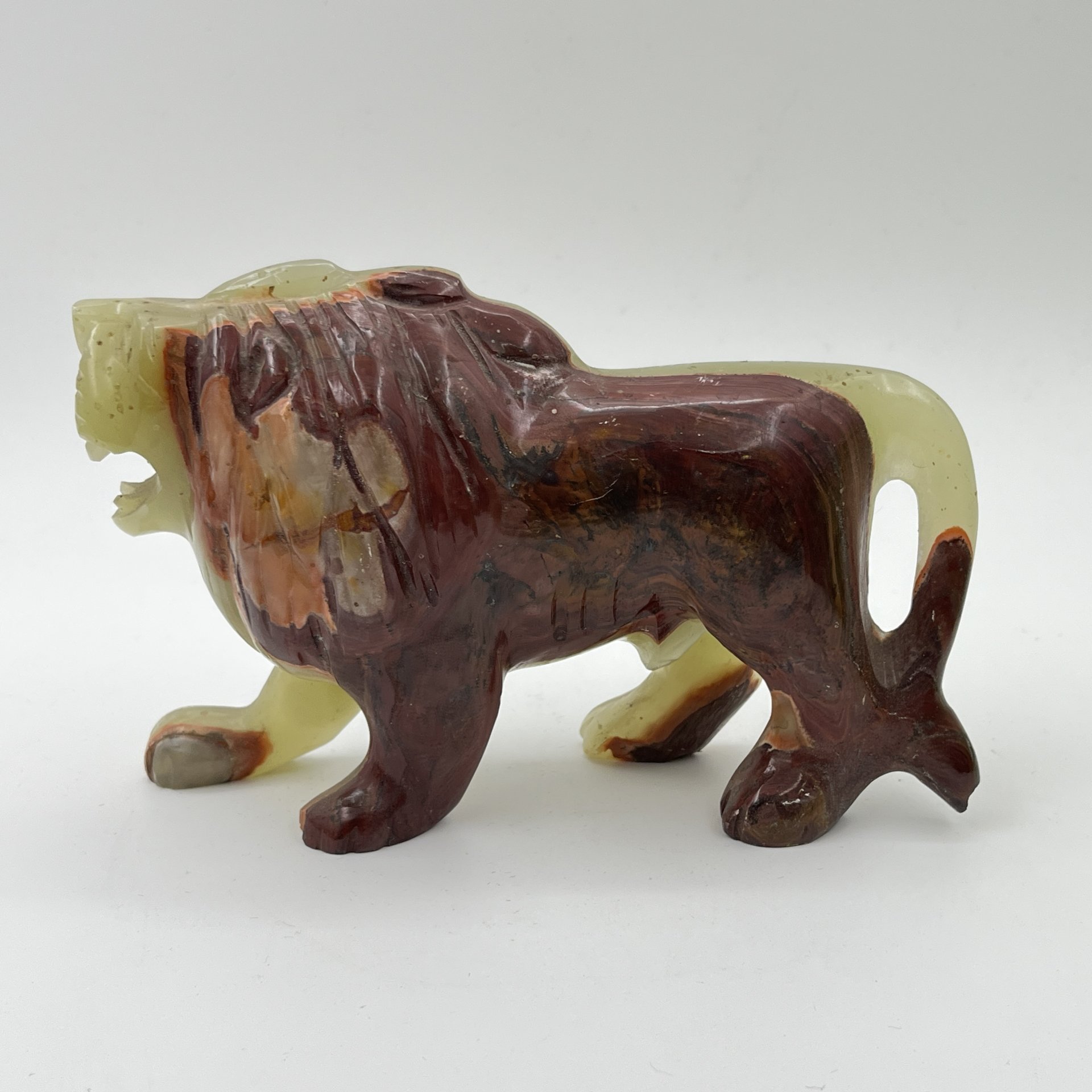 Статуэтка "Лев", натуральный камень (оникс), резьба, Азия, 2000-2015 гг.