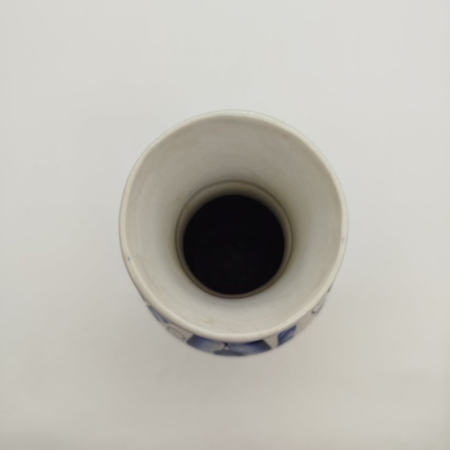 Ваза с растительным декором, Гжель, фарфор, роспись, СССР, 1970-1990 гг.