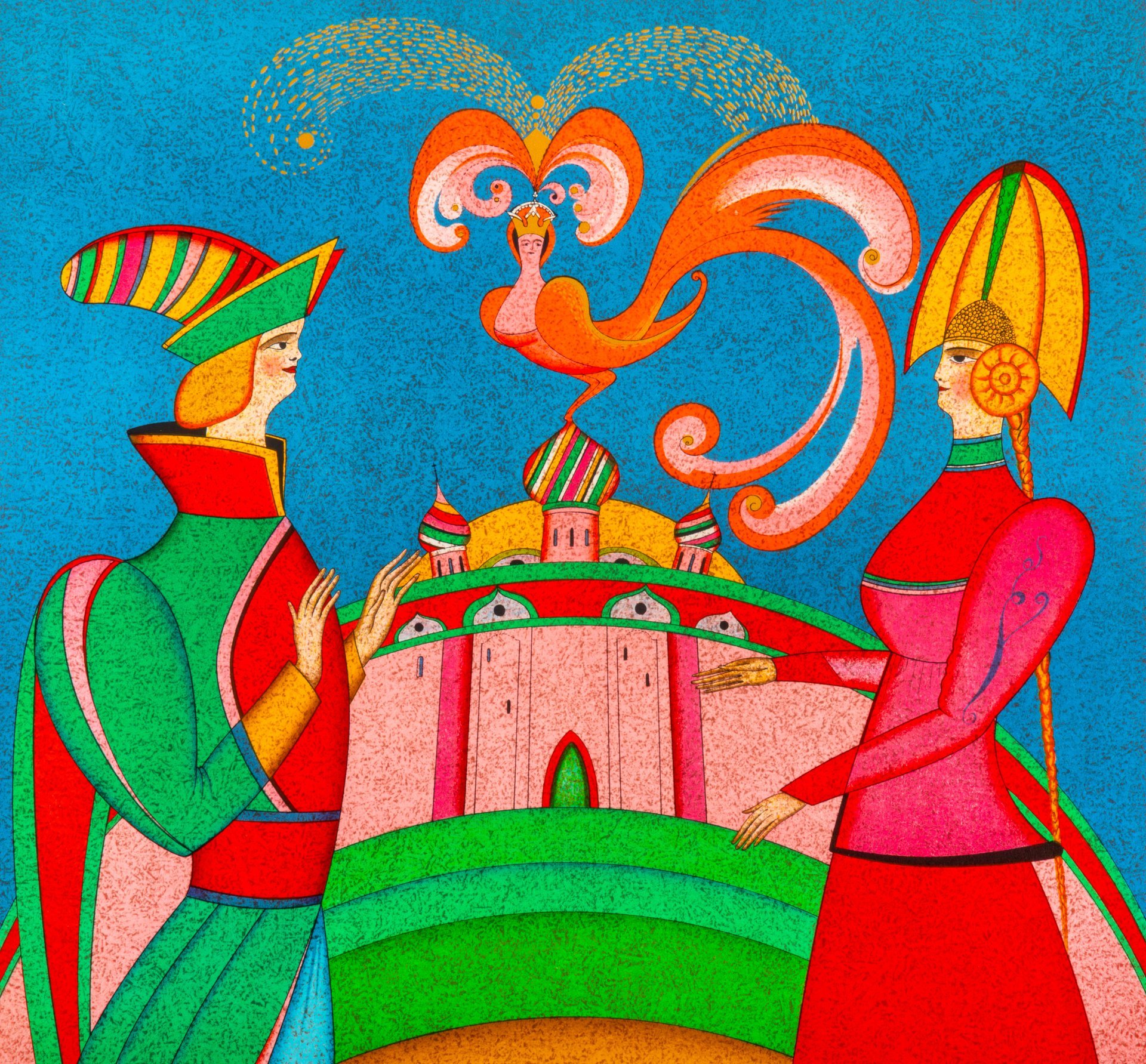 Литография "Жар-Птица" (из серии "Балеты Стравинского"), 27 из 128, Шемякин Михаил Михайлович, бумага, литография, оформлена в раму и паспарту, под стеклом, СССР, 1981-1990 гг.