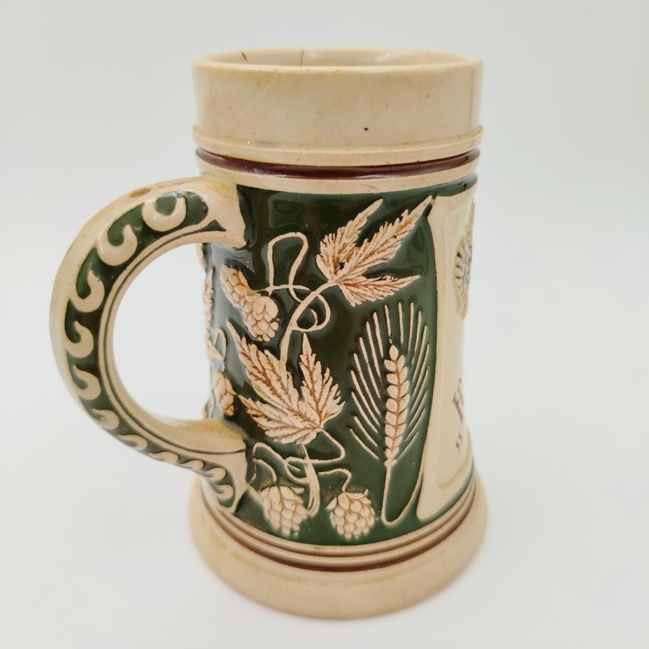 Кружка пивная рекламная Пивомедоваренного товарищества Поставщика Его Императорского Величества "Калинкинъ"