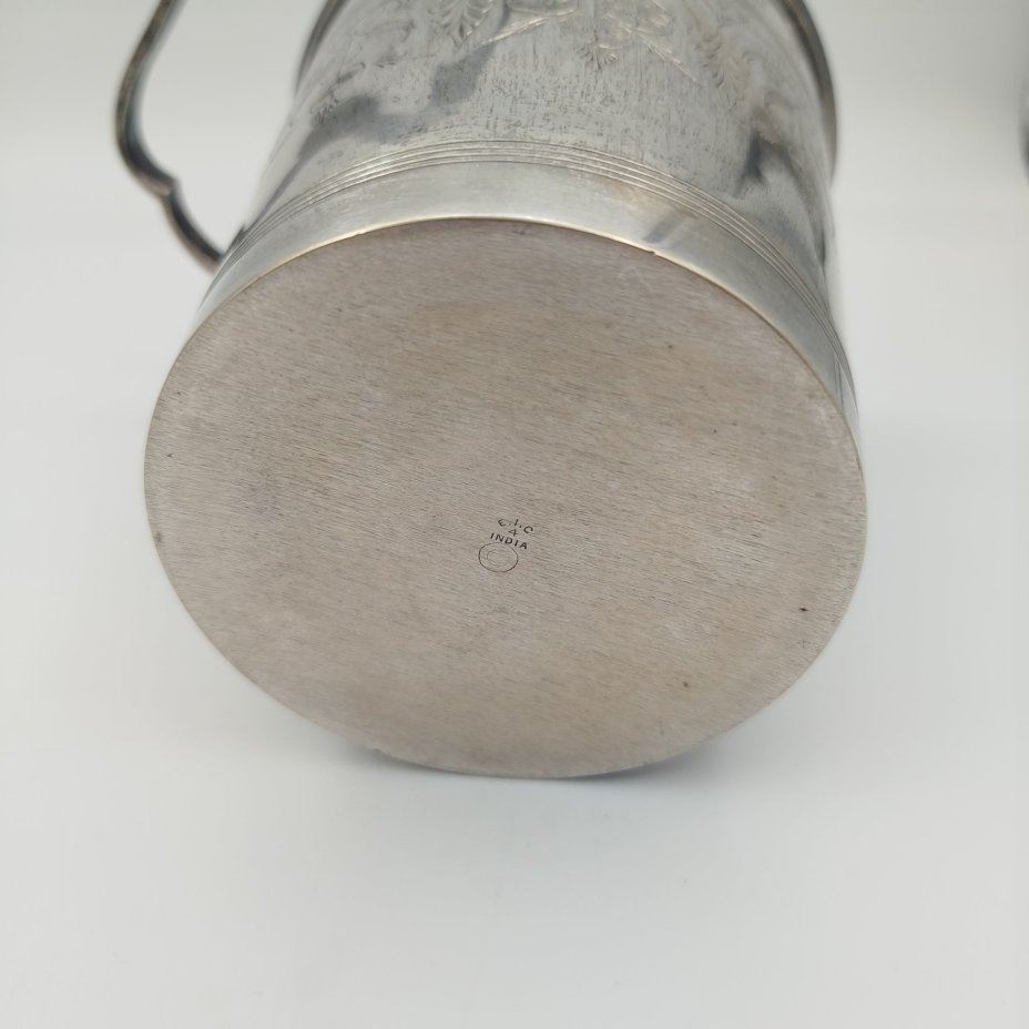 Ведерко для льда с орнаментальным декором в восточном стиле, щипцы в комплекте