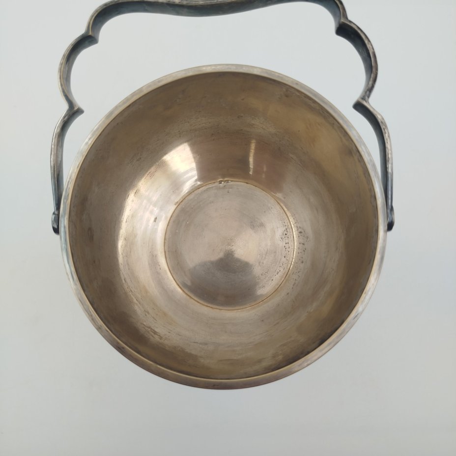 Ведерко для льда с орнаментальным декором в восточном стиле, щипцы в комплекте